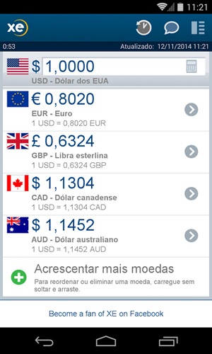 XE Currency - Aplicativos para Viajantes